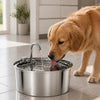 Stainless Steel Automatic Pet Water Fountain 3L USB Powered With Double Filtration System