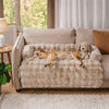 Orthopedic Dog Bed Ultra Soft Plush Calming Pet Mat with Raised Edges