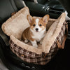 Dog Booster Car Seat Bed with Non-Slip Base for Small to Medium Dogs, Portable Plush Pet Car Seat