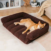 Orthopedic Large Dog Bed with Soft Teddy Fleece and Bolster Support