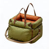 Deluxe Faux Leather Dog Car Seat Booster Bed for Small to Medium Dogs - Waterproof, Non-Slip, Machine-Washable