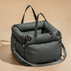 Deluxe Faux Leather Dog Car Seat Booster Bed for Small to Medium Dogs - Waterproof, Non-Slip, Machine-Washable