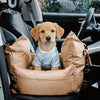 Waterproof Dog Car Seat Bed with Adjustable Safety Leash for Travel
