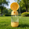 Dog Water Bottle 400ml Portable Canine Water Bottle with Food Dispenser