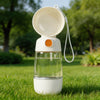 Dog Water Bottle 400ml Portable Canine Water Bottle with Food Dispenser