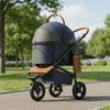 Dog Stroller Pram for Small to Medium Pets with Large Wheels and Safety Restraints