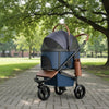 Dog Stroller Pram for Small to Medium Pets with Large Wheels and Safety Restraints