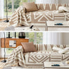 Dog Throw Blanket Chenille Fleece Large Double-Sided with Tassels