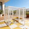 Expandable Modern Dog Fence with Cover Wire Construction for Pet Safety and Toilet Area
