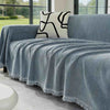 Dog Sofa Cover Chenille Herringbone Design with Tassels