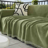 Dog Sofa Cover Chenille Herringbone Design with Tassels