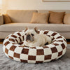 Round Dog Bed Plush Soft Faux Fur Pet House for Small Dogs