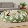 Round Dog Bed Plush Soft Faux Fur Pet House for Small Dogs