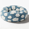 Round Dog Bed Plush Soft Faux Fur Pet House for Small Dogs