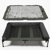 Large Elevated Dog Bed with Cooling Mesh & Plush Mat for Indoor/Outdoor Use