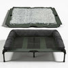Large Elevated Dog Bed with Cooling Mesh & Plush Mat for Indoor/Outdoor Use