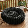 Round Dog Bed Plush Winter Warm Pet House for Medium Dogs