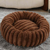 Round Dog Bed Plush Winter Warm Pet House for Medium Dogs