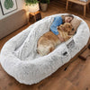 Orthopedic Large Dog Bed Faux Fur Washable Supportive Bed
