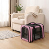 Deluxe Dog and Cat Carrier Bag with Cozy Wool Mat, Multiple Entrances