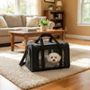 Deluxe Dog and Cat Carrier Bag with Cozy Wool Mat, Multiple Entrances
